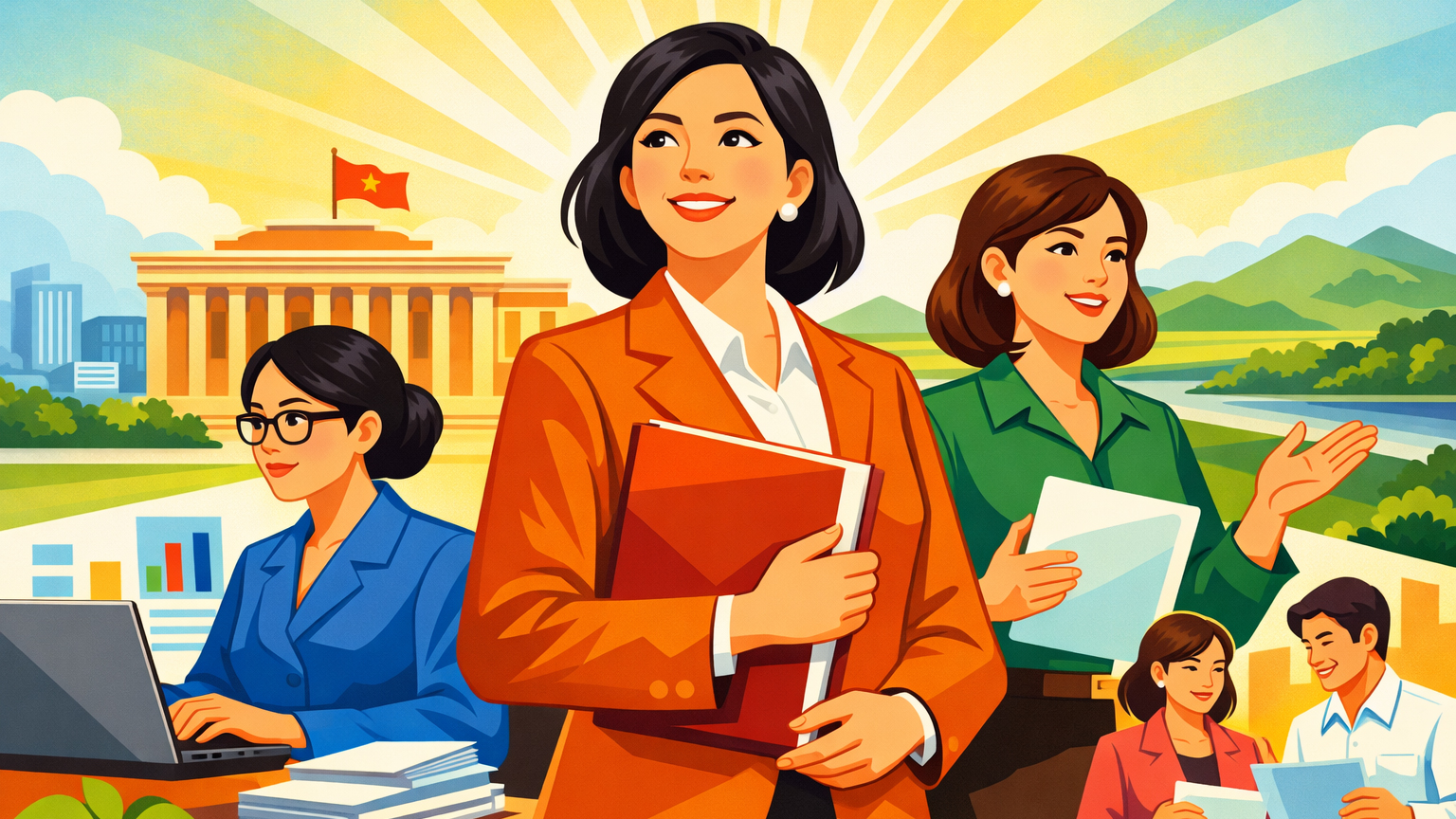 Phấn đấu tỷ lệ cán bộ nữ được quy hoạch các chức danh lãnh đạo, quản lý thuộc phạm vi quản lý đạt từ 25% trở lên