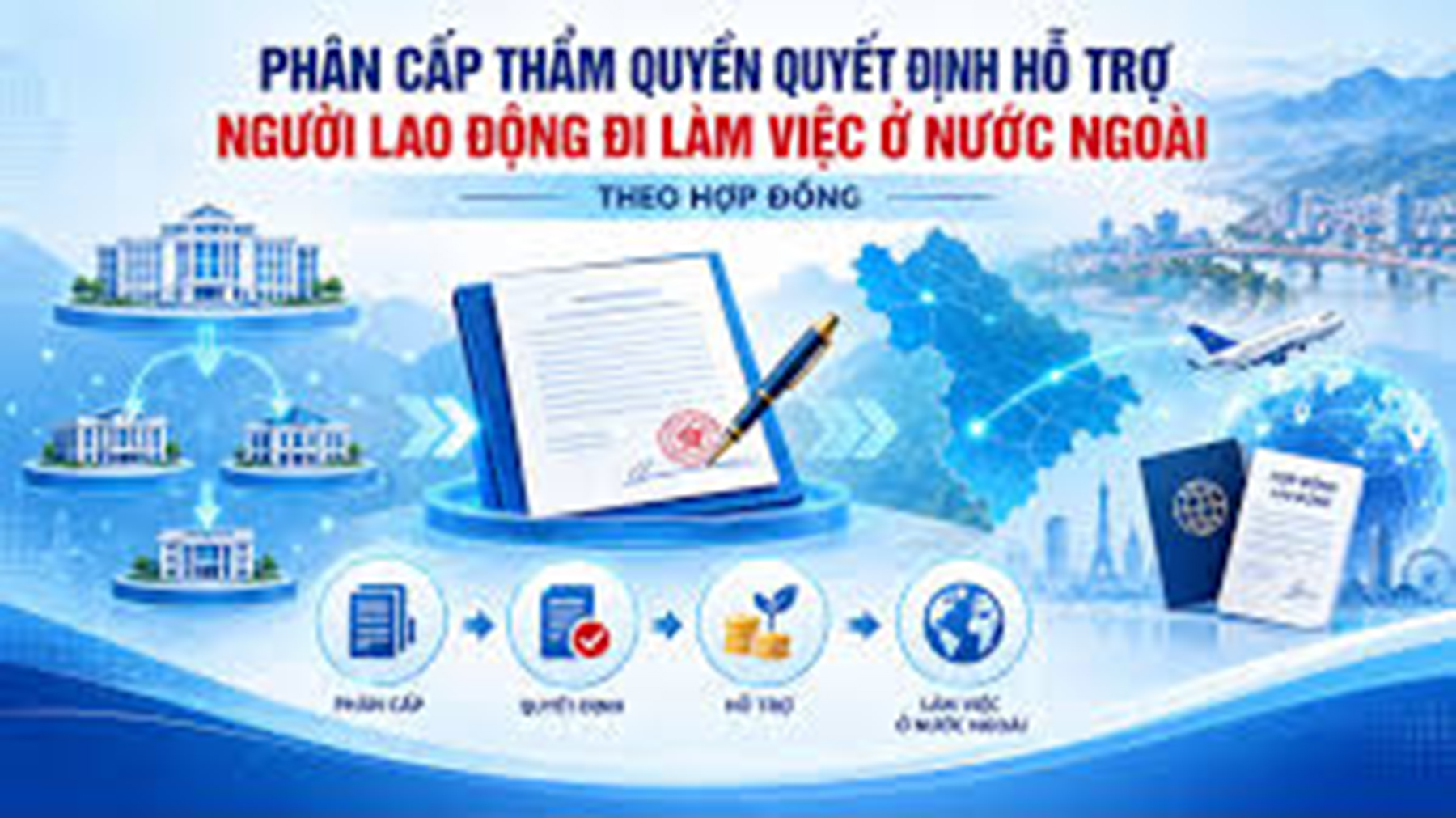 Triển khai phân cấp hỗ trợ người lao động đi làm việc ở nước ngoài theo hợp đồng